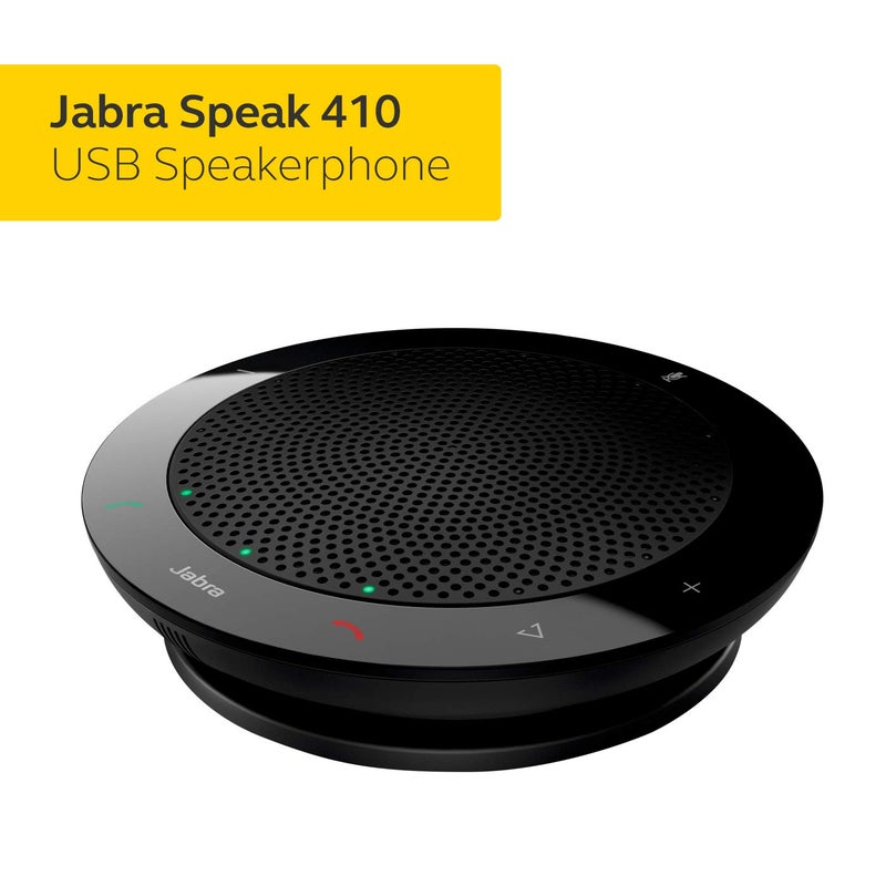 Jabra 7410-209 Model Speak 410 USB Speakerphone, Plug and Play Solution, Works with All PCs, Outstanding Sound Quality, Full Compatibility with UC Systems & VoIP Clients, LED Indicators - Image 2