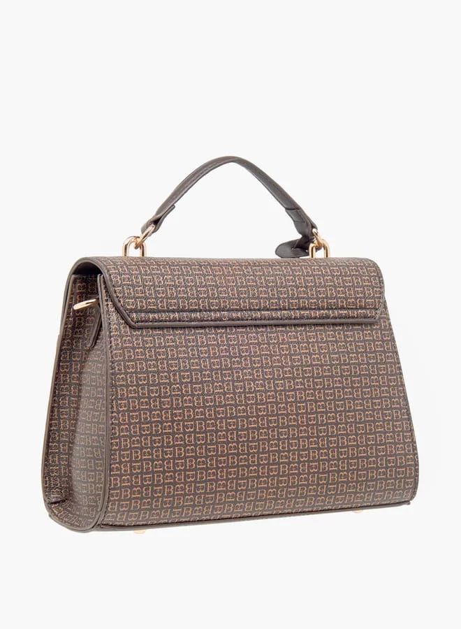 Flora Bella By Shoexpress Women Solid Satchel Bag with Detachable Strap and Flap Closure