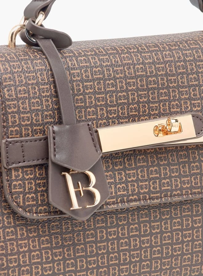 Flora Bella By Shoexpress Women Solid Satchel Bag with Detachable Strap and Flap Closure