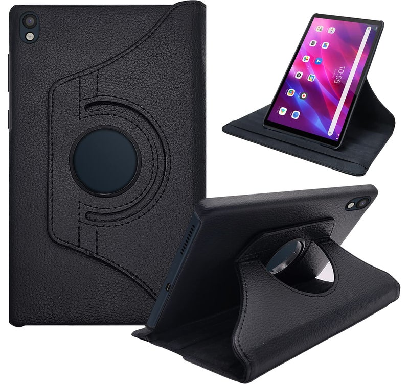 CEDO Lenovo Tab K10 / K10 FHD (10.3 Inch) Flip Cover | Leather Finish | 360 Degree Rotate Flip Cover | Shockproof Style Back Cover Case for Lenovo Tab K10 / K10 FHD (10.3 Inch) (Black) - Image 1