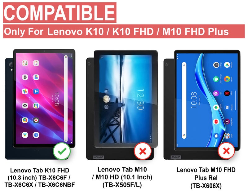 CEDO Lenovo Tab K10 / K10 FHD (10.3 Inch) Flip Cover | Leather Finish | 360 Degree Rotate Flip Cover | Shockproof Style Back Cover Case for Lenovo Tab K10 / K10 FHD (10.3 Inch) (Black) - Image 2