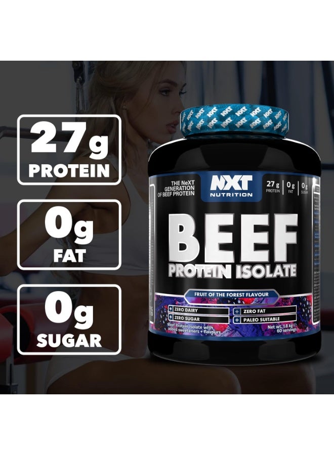 NXT Nutrition Beef Protein Isolate Zero Dairy Forest Fruits Flavour 60 Servings 1800g - Image 5