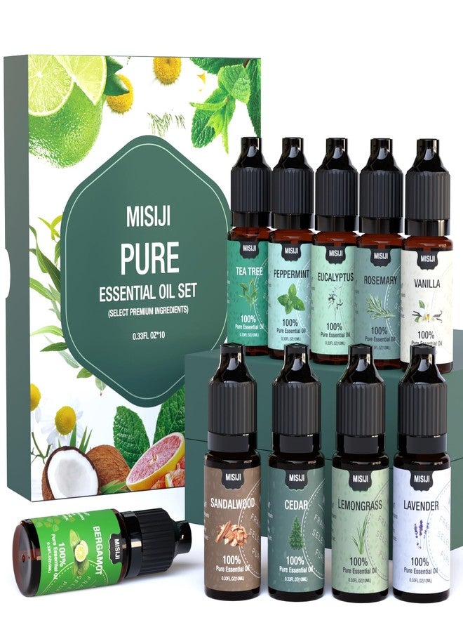MISIJI Essential Oils Set-MISIJI Essential Oils for Diffuser for Home,Diffuser Oils Scents for Aromatherapy,Candle&Soap Making,Laundry,Humidifiers 10 Scents Blissful - Image 1