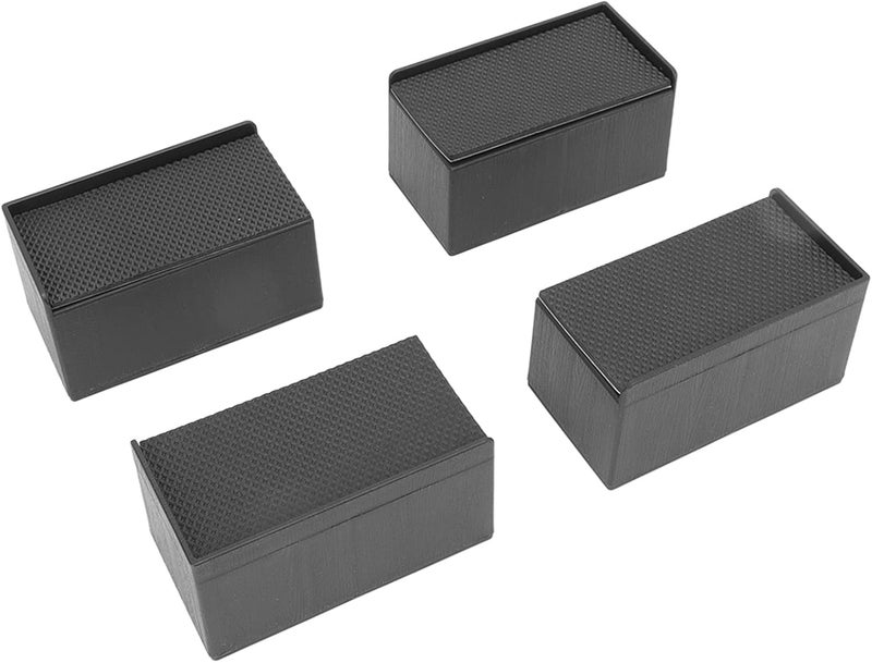 Pwshymi 4PCS L Shape Rectangular Furniture Risers, Rubber Stackable Sofa Risers for Table Couch Chair Bed Elevate Furniture with Smooth Corners and Added Storage Space - Image 5