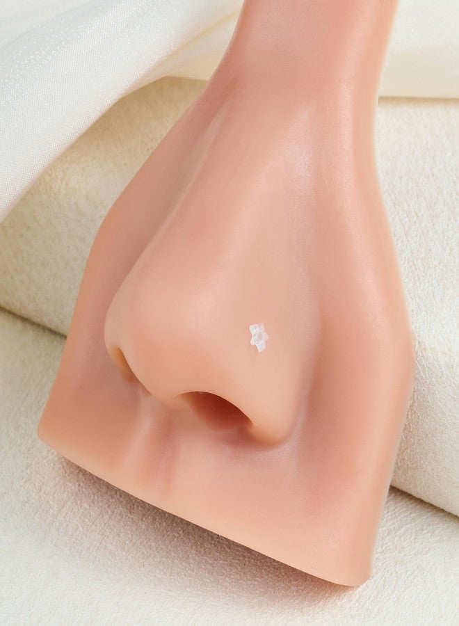 FECTAS 18G Clear Nose Studs for Work Bioflex Plastic Nose Rings for surgery Nostril Piercing Retainers Star Heart Flat Top - Image 5