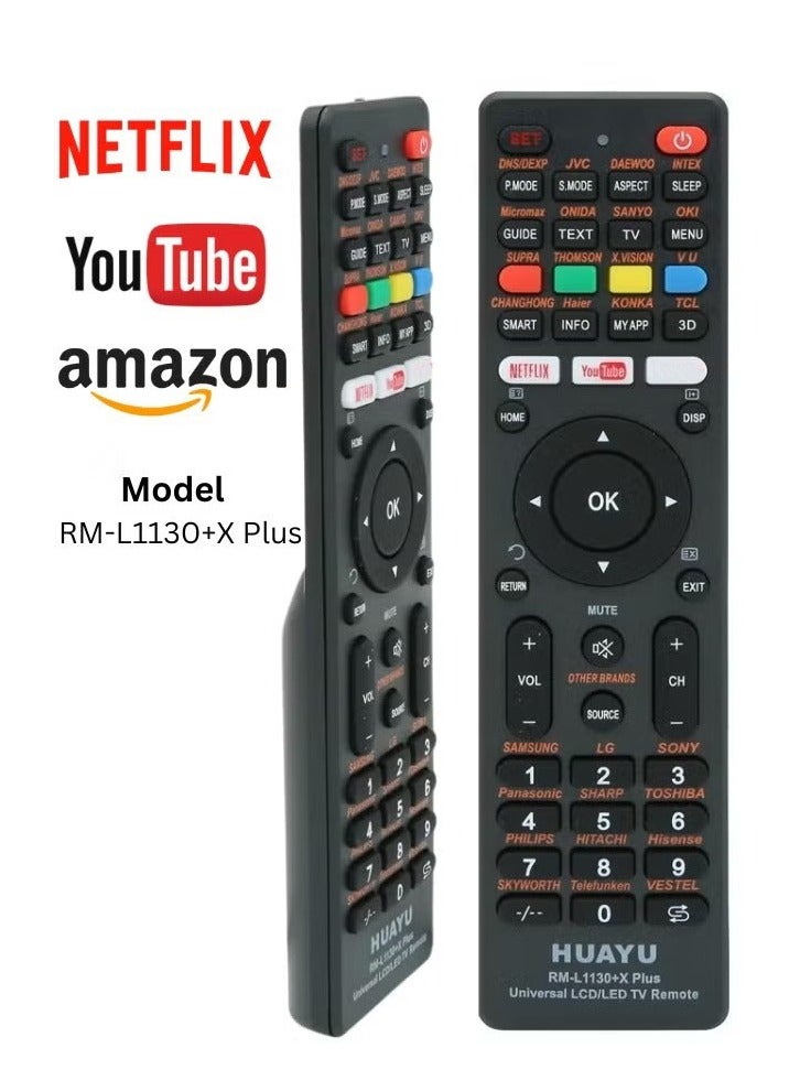 Huayu Universal TV Remote Control – Compatible with Samsung, LG, Sony, Philips, Panasonic, TCL, and More – Supports Netflix, YouTube, Amazon Apps - Image 1