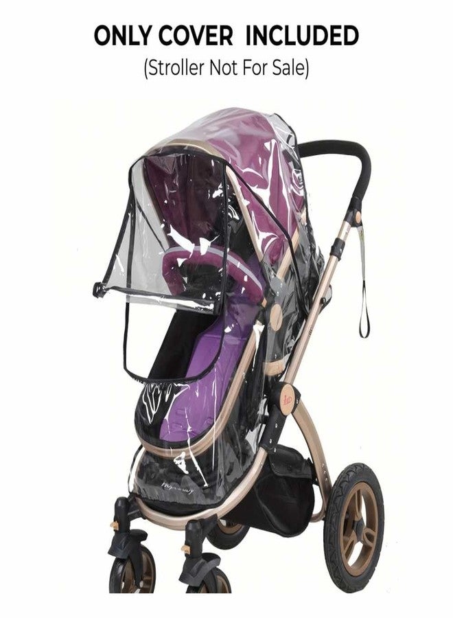 hito Universal Fit Stroller Rain Cover High Landscape Windproof Cover - Image 2
