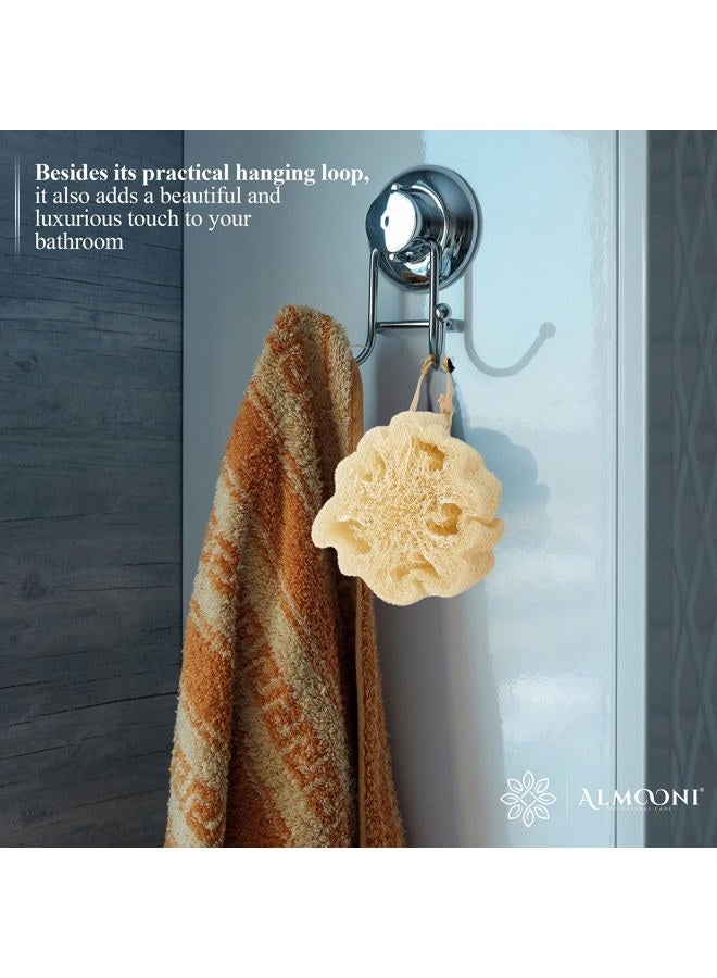 Almooni Mini Natural Loofah Sponge - Real Egyptian Shower Exfoliating Loofah - Small Loofah Scrubber for The Perfect Grip - 3 Count(1 Pack) - Image 5