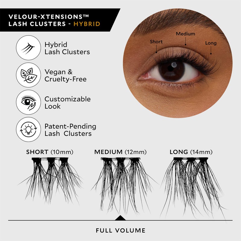 Velour Xtensions Eyelash Refills - False, Individual Vegan Lash Extensions - Lightweight, Fluffy, Reusable, Handmade Lashes - Wear up to 3 Weeks, Lash Clusters, Soft and Comfortable, All Eye Shapes - Image 5