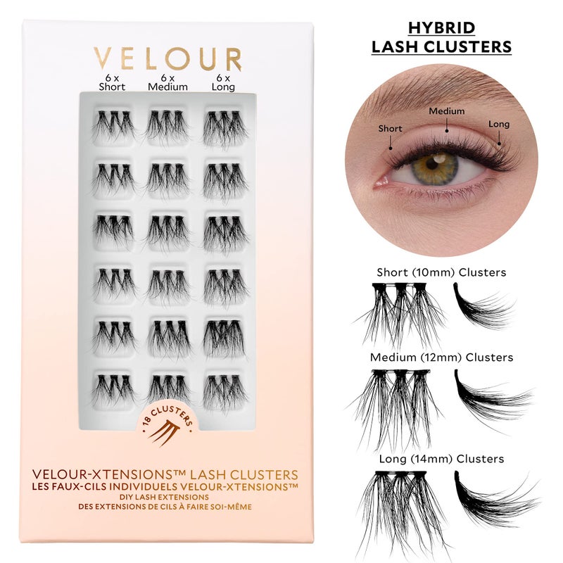 Velour Xtensions Eyelash Refills - False, Individual Vegan Lash Extensions - Lightweight, Fluffy, Reusable, Handmade Lashes - Wear up to 3 Weeks, Lash Clusters, Soft and Comfortable, All Eye Shapes - Image 4