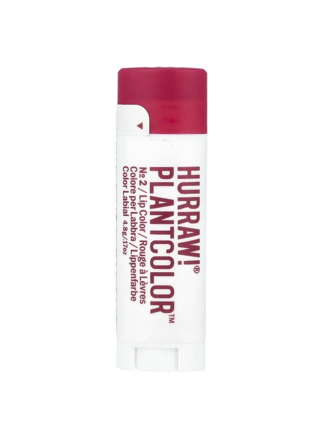 Hurraw! Balm Hurraw! Balm, PlantColor™, Lip Color, No 2, 0.17 oz (4.8 g)  - Image 1