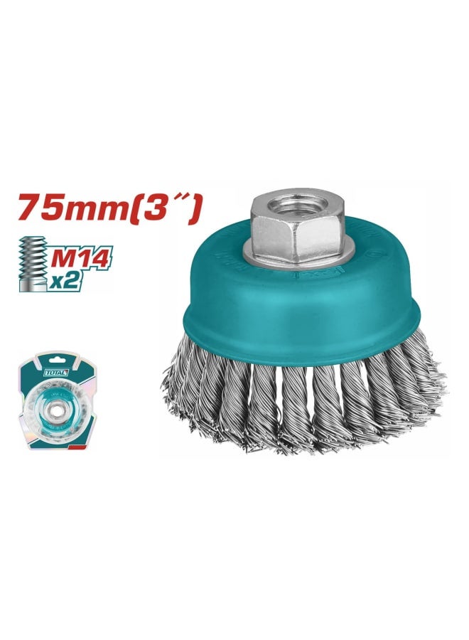 Total 3-inch braided cup brush