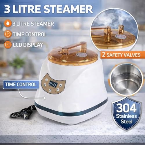 Steupoek Portable Sauna for Home Full Body Personal Sauna Steam at Home Spa with 3L 1500W Steam Generator, 90 Minute Timer, Remote Control (SILVER) - Image 5