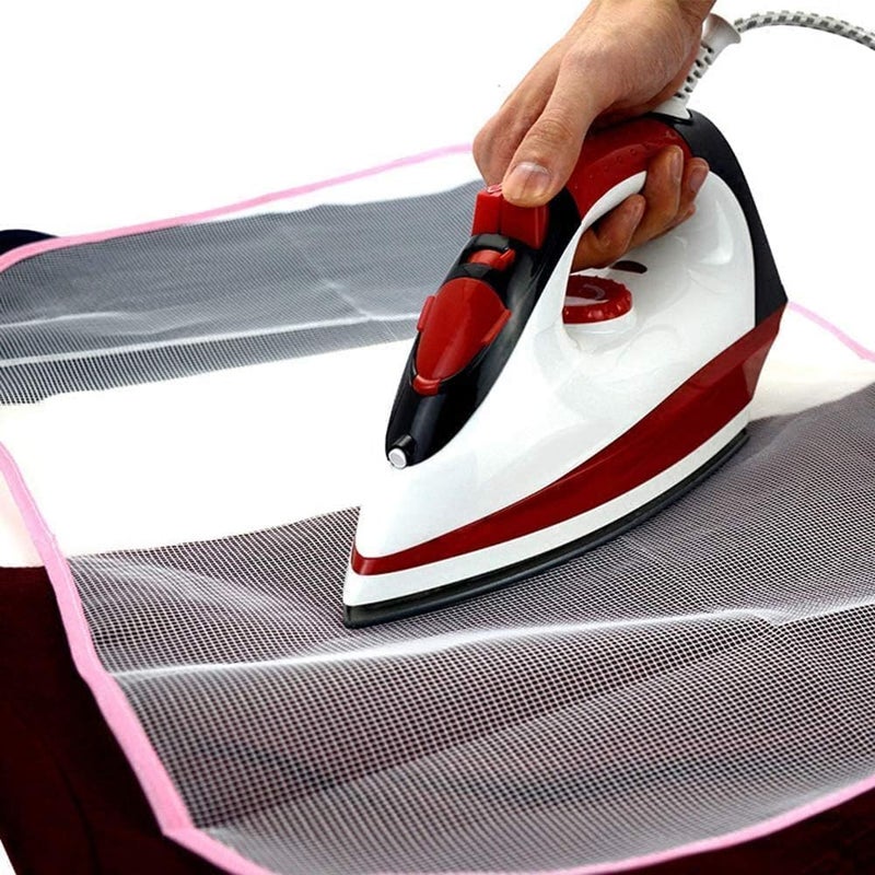 MVM Enterprise MVM Enterprise Heat Resistant Ironing Cloth Protective Insulation Pad Home Ironing Mat Mesh Net Ironing Cloth Guard Protects Clothing Iron Delicate Press Mat Heat Resistant Reusable Washable 2 pcs - Image 2