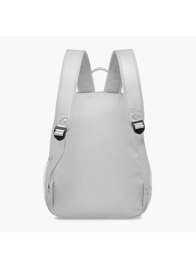 MISSY GREY Logo Print Backpack with Adjustable Straps and Pencil Pouch - 30x12x40 cm for Women | Best Price UAE