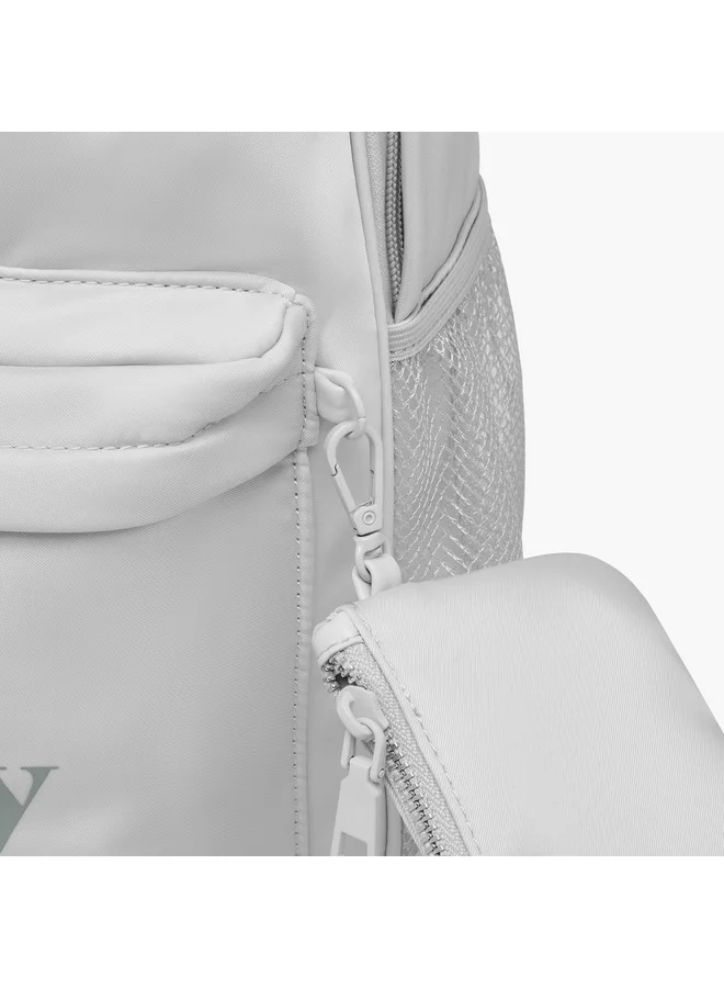 MISSY GREY Logo Print Backpack with Adjustable Straps and Pencil Pouch - 30x12x40 cm for Women | Best Price UAE
