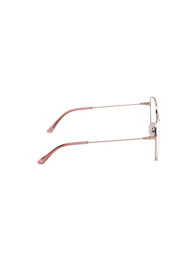 فاستراك نظارات طبية بإطار وردي ذهبي بتصميم عين البقرة - Image 3
