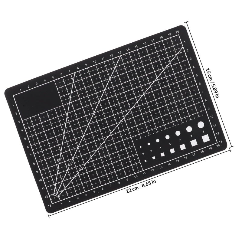 Double Sided PVC Craft Cutting Mat Black For Hobby Fabric Model Building - Image 3