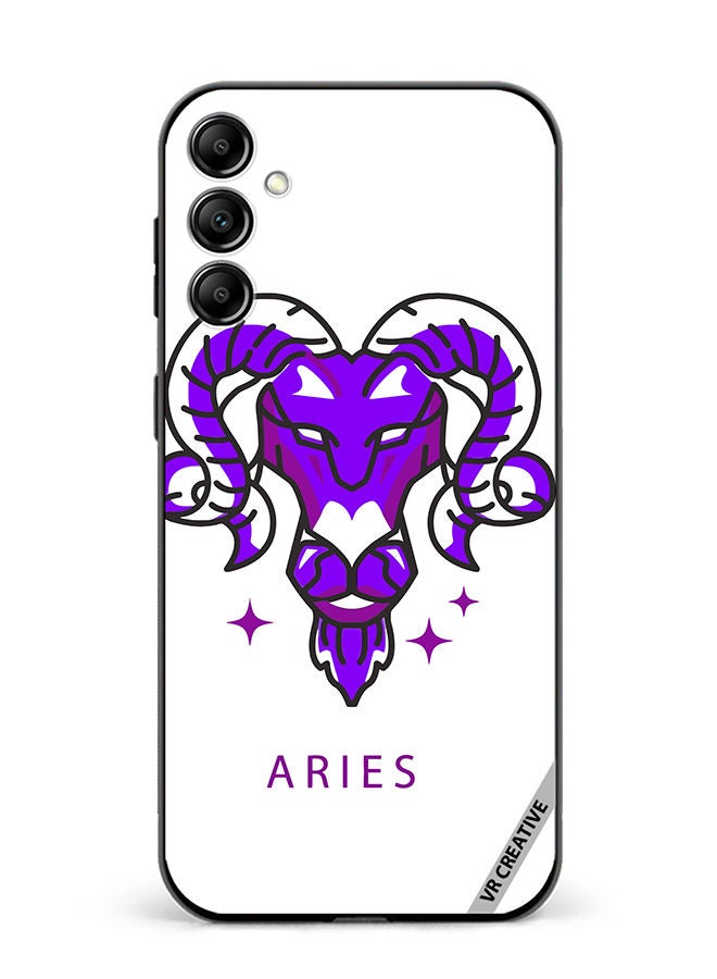 VR CREATIVE Protective Case Cover For Samsung Galaxy A34 Purple Watercolor Zodiac Sign Design Multicolour - Image 1