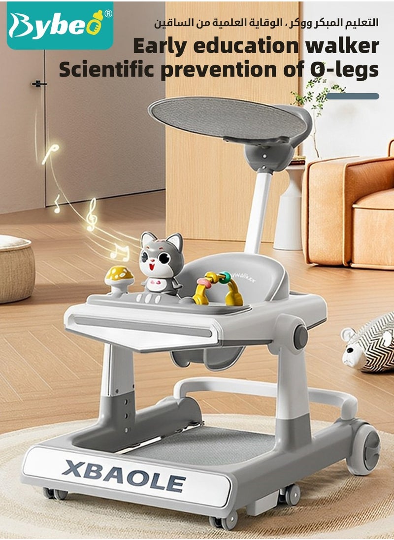 Bybeo 3 in 1 Baby Walker With Parent Push Handle, Children Walkers with Wheels, Adjustable Height & Speed Multifunction and Big Comfortable Seat Cushion, Detachable Trampoline Mat for Infants Boys Girls  - Image 2