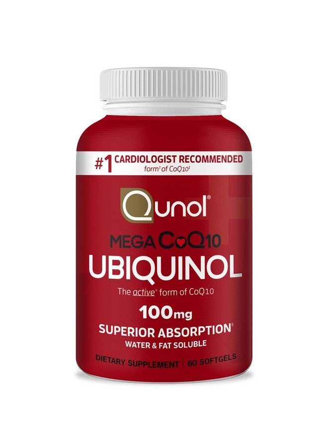 Qunol كوينول ميغا يوبكوينول CoQ10 100 ملغ، امتصاص فائق، مكمل طبيعي قابل للذوبان في الماء والدهون، مضاد أكسدة لصحة القلب، 60 كبسولة لينة - Image 1