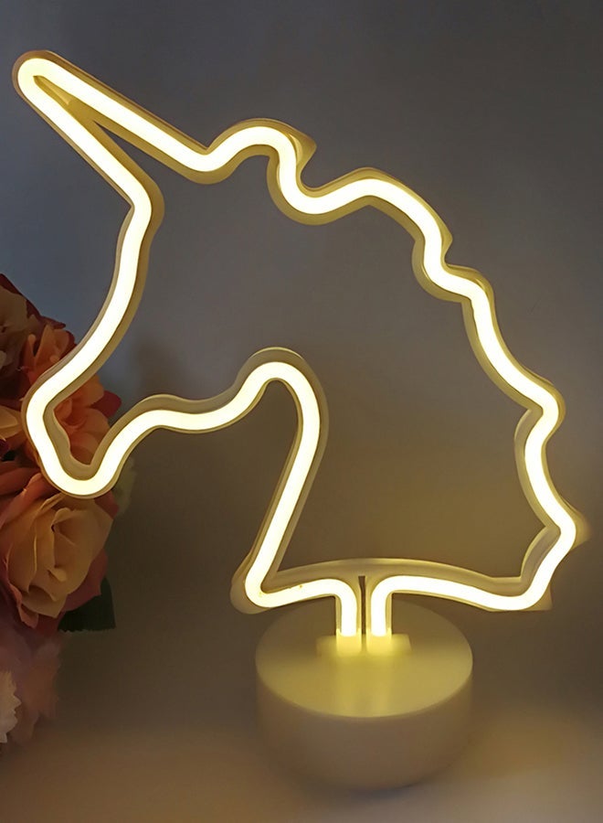 NIBEMINENT LED Neon Sign With Holder Base Yellow 335grams