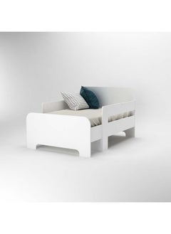 DANUBE HOME Kinder 90X140/170/200 Extendable Kids Bed Comfortable Wooden Bed Strong And Sturdy Modern Design Bed Frame Bedroom Furniture For Kids - White & Sonoma Oak  - Image 4