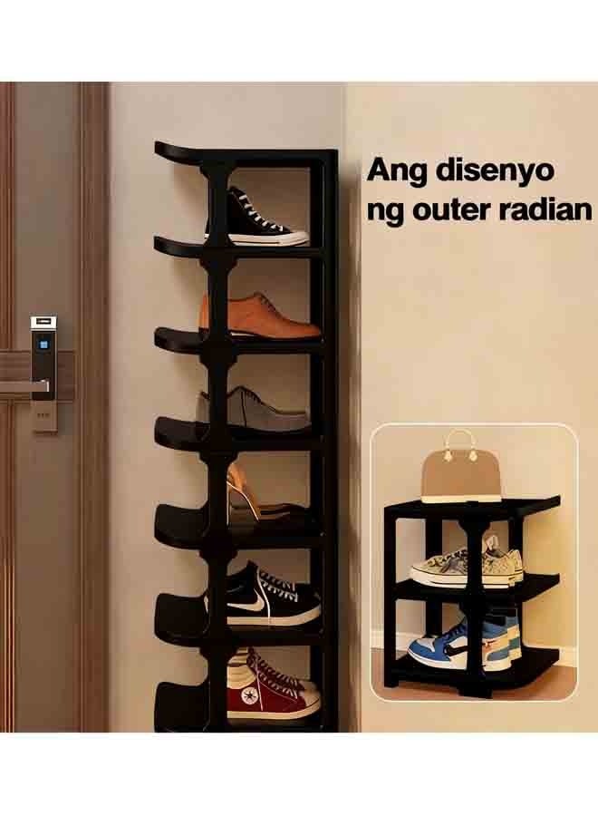 بلومنغ تايم رف أحذية بلاستيكي متعدد الوظائف ، رف أحذية قائم من 9 طبقات ، تخزين قابل للتكديس ، رف أحذية بلاستيكي منزلي ، رف تشطيب بلاستيكي ، يحتاج إلى تجميع - Image 2