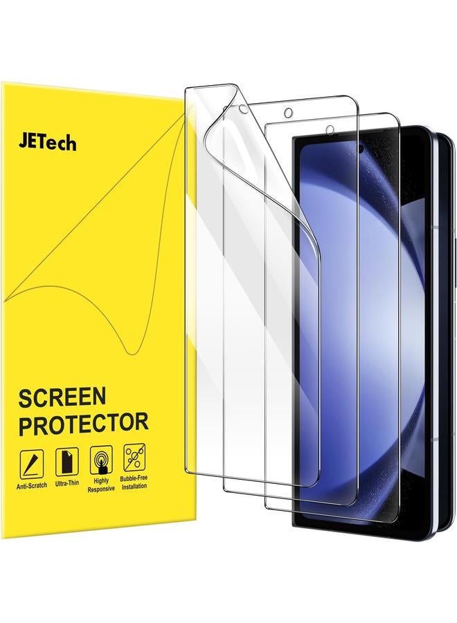 Jetech Front Screen Protector For Samsung Galaxy Z Fold 5 Full Coverage Pet Film Case Friendly Hd Clear 3 Pack - Image 1