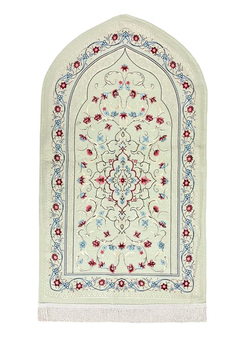 Chenille Prayer Mat Quilted And Filled With Thermal Sponge And Sewn In The Shape Of A Mihrab In An Innovative And Modern Way With A Soft Texture And Consistent Colors Size 120X65 Cm