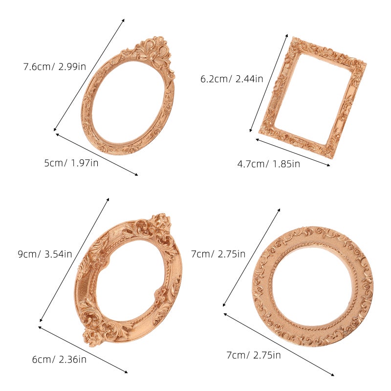 إطار صور صغير بتصميم كلاسيكي بارز، ديكور منزلي أنيق، مثالي كدعائم للتصوير الفوتوغرافي - Image 2