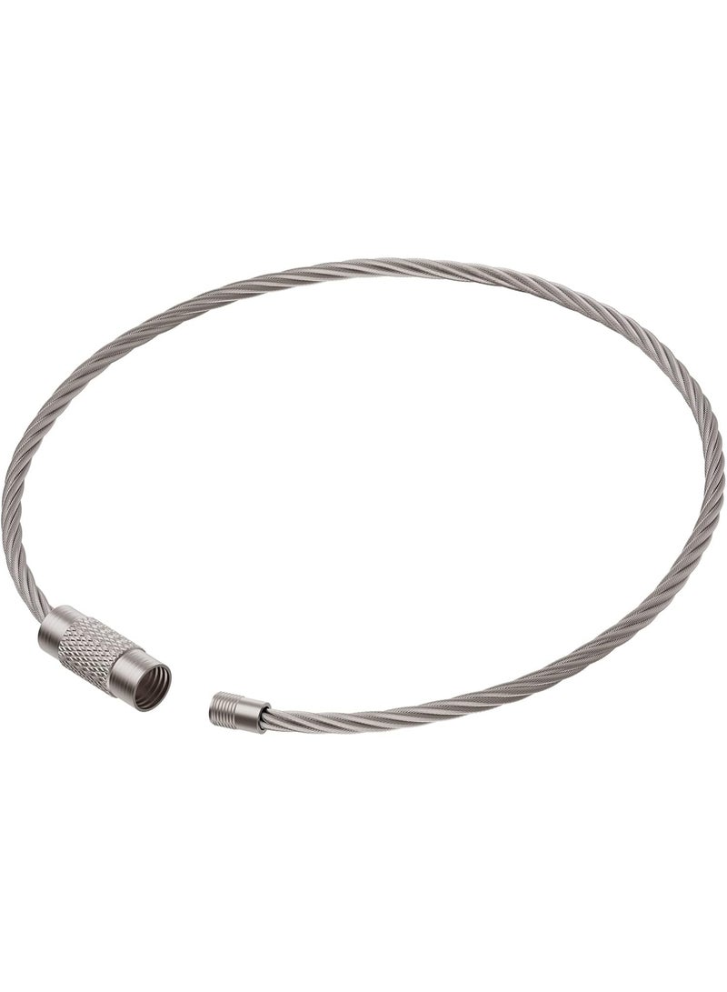 Pawfly 6 Inch Wire Keychain Cable Large Stainless Steel Key Ring Loop Holder for Outdoor Hiking Heavy Duty Connectable Luggage Tag Keeper for Sport and Travel, 25 Pack - Image 3