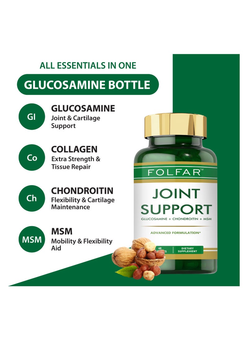 Folfar Joint Support Advanced Glucosamine, Chondroitin & MSM Formula - 60 Tablets  - Image 4