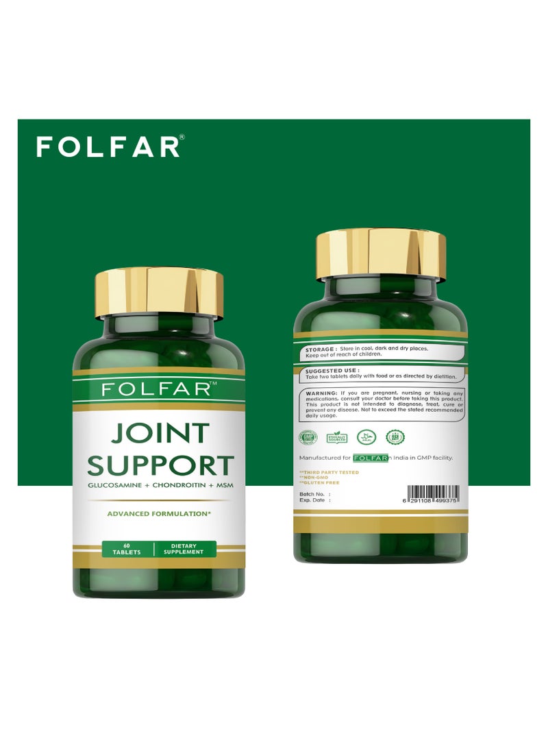 Folfar Joint Support Advanced Glucosamine, Chondroitin & MSM Formula - 60 Tablets  - Image 3
