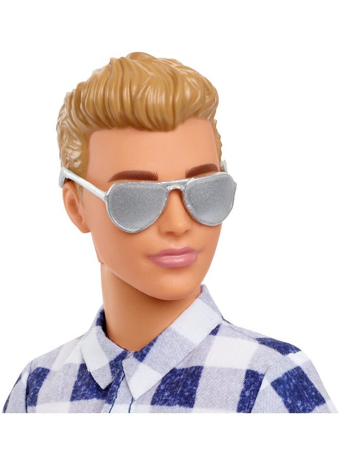 Barbie It Takes Two Doll & Accessories Camping Set With Cooler Map & More Blonde Ken Doll With Blue Eyes In Plaid Shirt  - Image 3