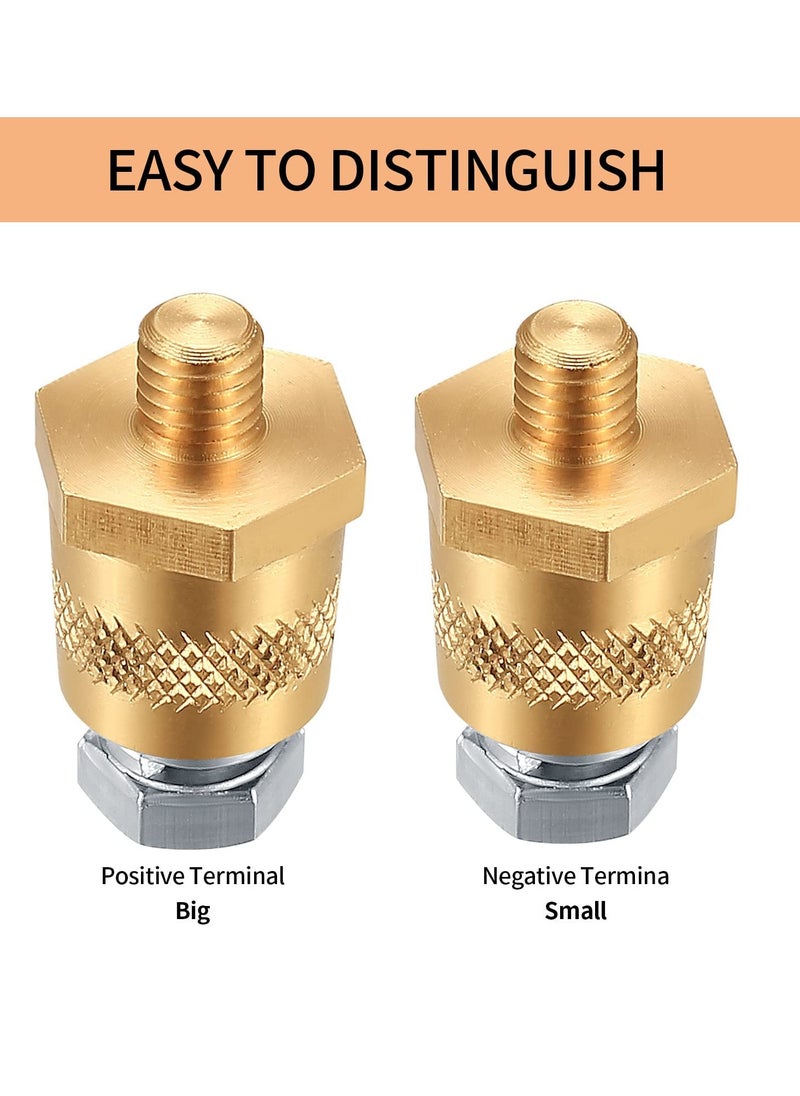 Excefore - Battery Terminal Connectors Set, Side Post Battery Terminal Bolt Compatible with Other Accessories to Battery, for M8 Top Side Post Threaded Terminal Charging Post Extender Adaptor - Image 1