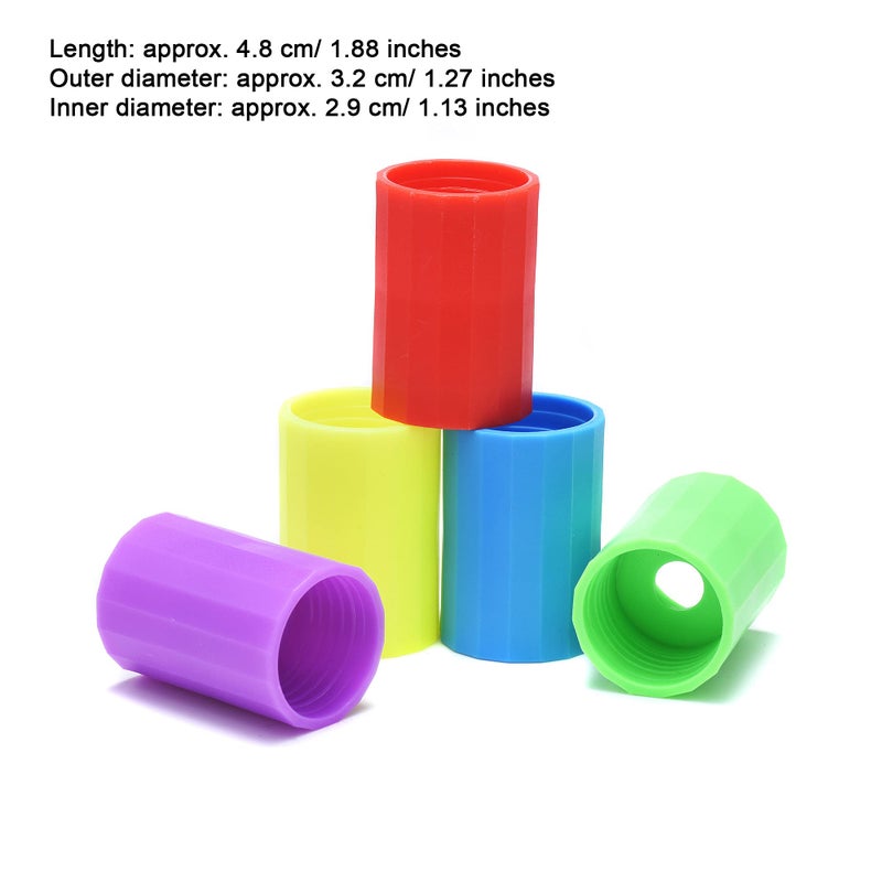Mihey 25 Pieces Tornadoes In A Bottle  Plastic Tornado Bottle Connector Cyclone Tube Vortex Connector For Scientific Experiment  5 Colors - Image 2