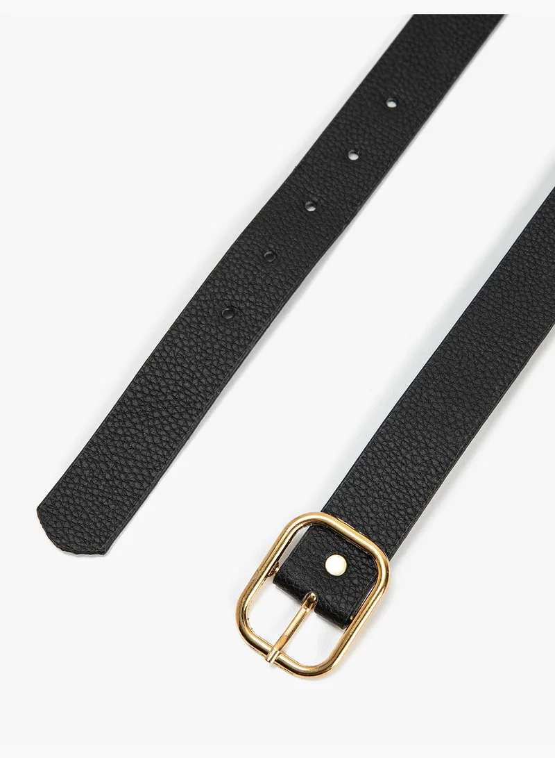 KOTON Metal Buckle Detail Faux Leather Belt