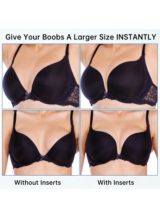 Nimiah Bra Inserts Breast Enhancers - 2 Pairs Push up Swimsuit Pads Add Cups Size Instantly Fits AB, C, D Cup, Beige, AB - Image 2