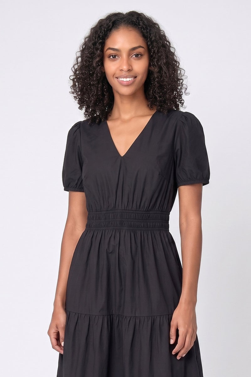 Threadbare Women Solid Maxi Dress, Black - Image 2
