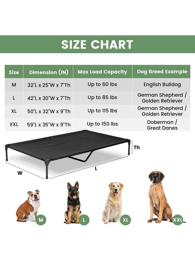 PVY Elevated Outdoor Dog Bed - Raised Dog Bed for Large Dogs, Waterproof Dog Cot Bed Easy to Assemble, Cooling Elevated Dog Bed with Breathable Teslin Mesh, Durable, Non Slip, Grey, 42 inches - Image 2