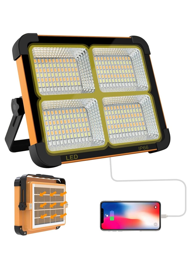 Portable Led Work Solar Light With Stepless Brightness Job Site Battery Rechargeable led Floor Light For Power Failure Emergency Worklight Car Repair  - Image 1