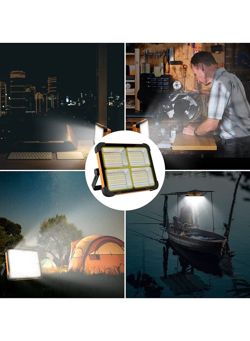 Portable Led Work Solar Light With Stepless Brightness Job Site Battery Rechargeable led Floor Light For Power Failure Emergency Worklight Car Repair  - Image 4