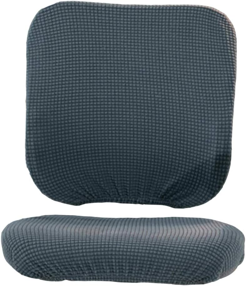 klarako Split Design Home Office Computer Chair Cover Revolving Chair Slipcover  Gray, as described - Image 2