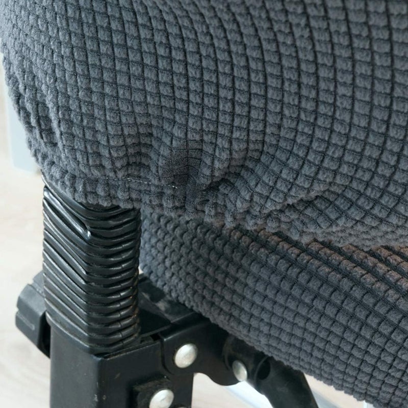 klarako Split Design Home Office Computer Chair Cover Revolving Chair Slipcover  Gray, as described - Image 5