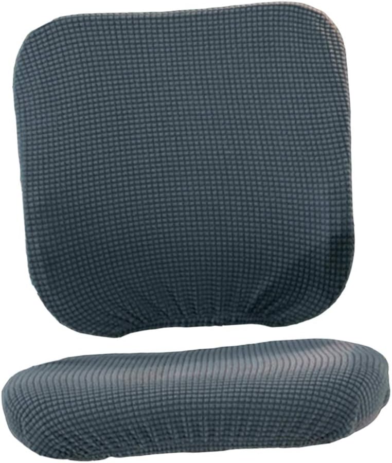 klarako Split Design Home Office Computer Chair Cover Revolving Chair Slipcover  Gray, as described - Image 1