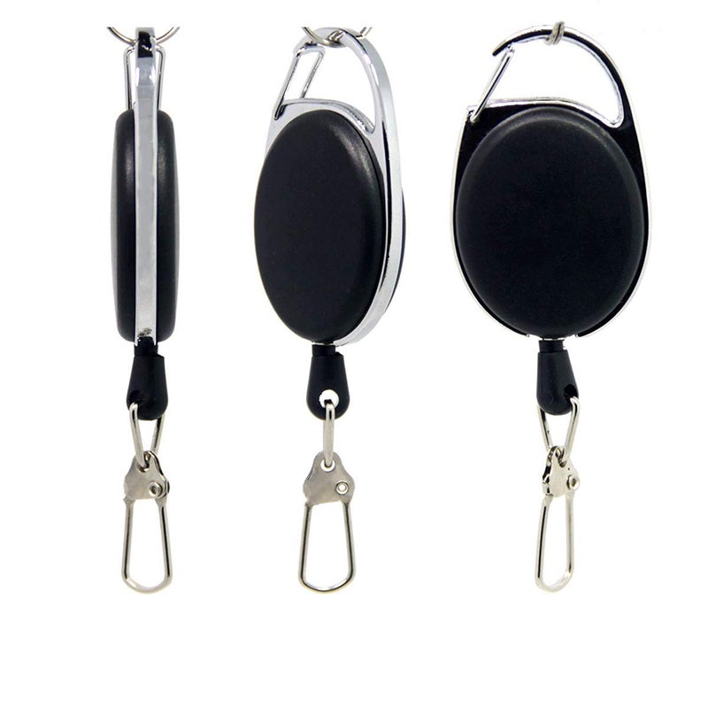 HiBD 6PCS Fishing Zinger Retractors with 360 Degree Rotation Buckle for Fishing Climbing Hiking Outdoor Sports - Image 2