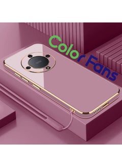 Color Fans Mobile Phone Case for Honor X9a 5G 6.67 inch Electroplated Protective Cover Gold-Purple 