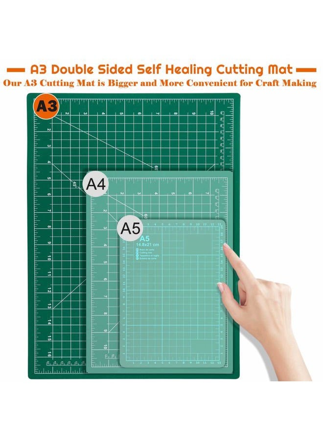 Anezus Self Healing Sewing Mat, 12" x 18" Rotary Cutting Mat Double Sided 5-Ply Craft Cutting Board for Sewing Crafts Hobby Fabric Precision Scrapbooking Project - Image 2
