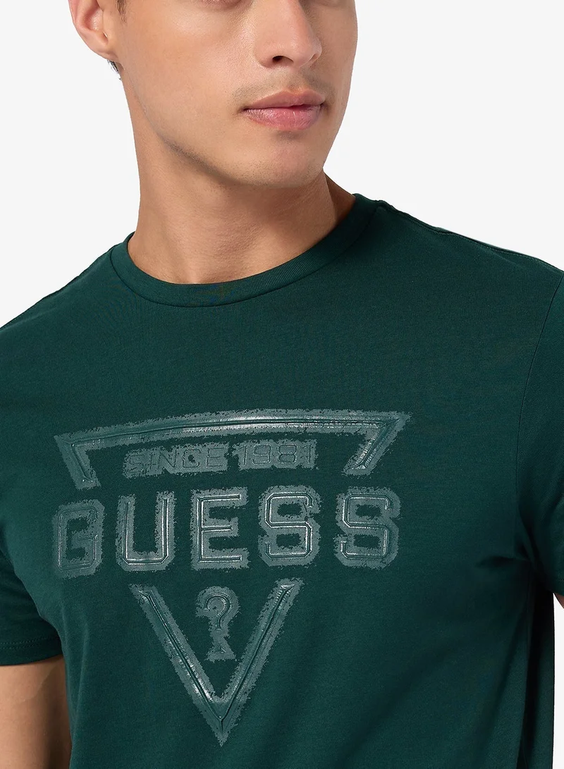 GUESS Short Sleeve Painted Triangle Tee